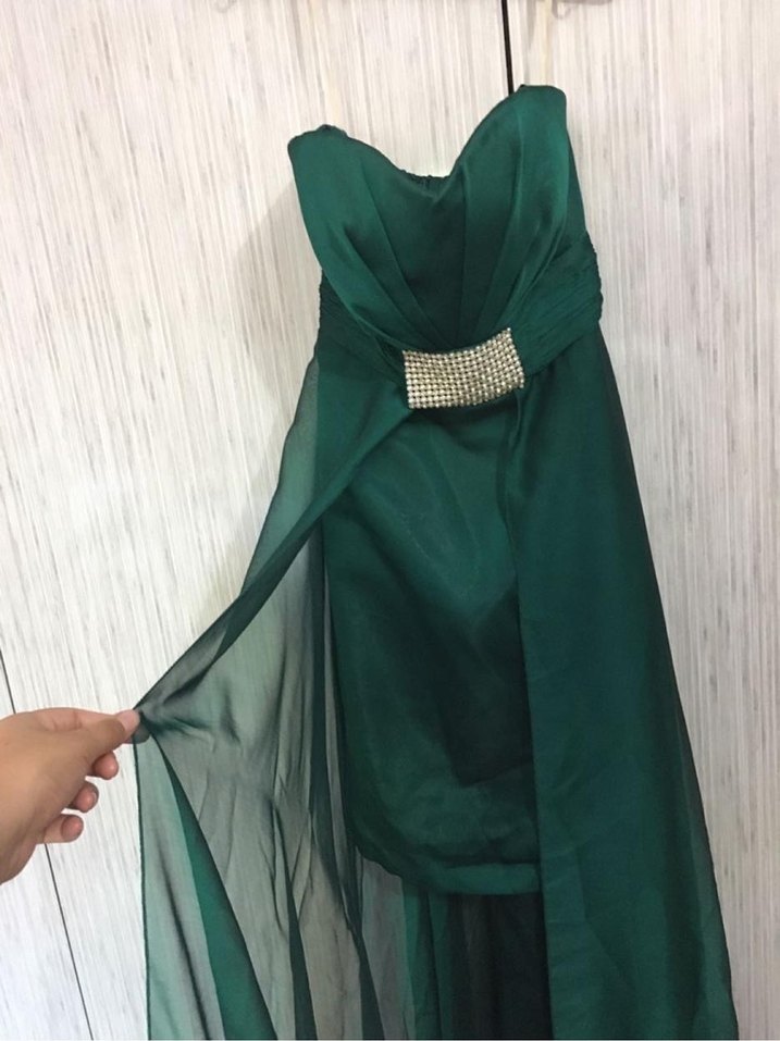 İçi kısa arkası uzun model abiye bir defa giyildi 34 beden - Görsel 2