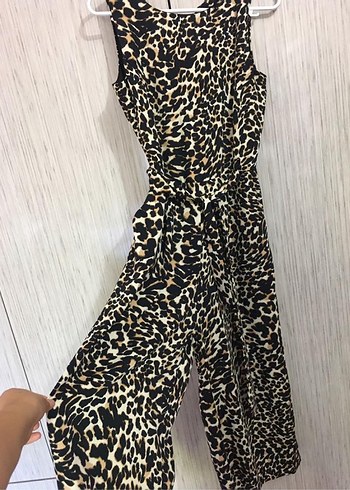 Kahverengi Leopar Desenli tulum boyum uzun bana kısa oldu yeni - Görsel 2