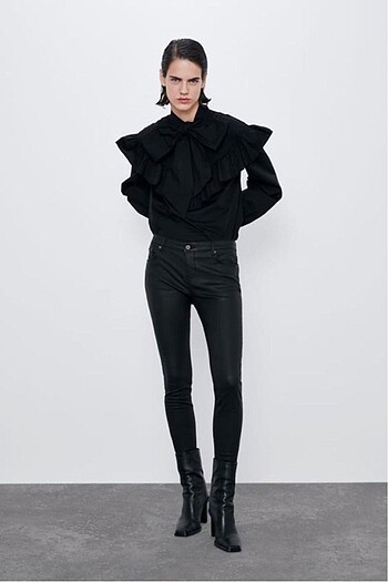 Zara mumlu pantolon