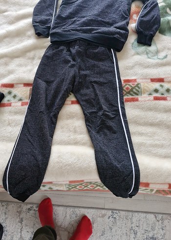 Gri Erkek Çocuk Sweatshirt ve Eşofman Takımı - Görsel 3