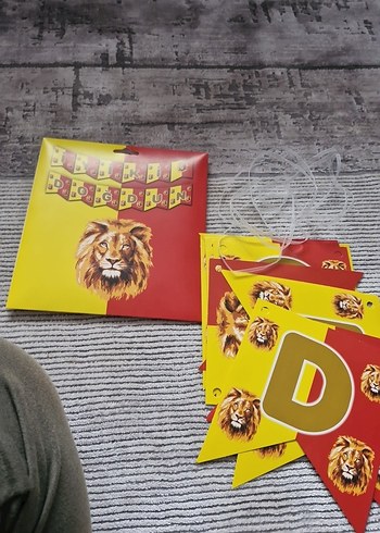 Renkli Aslan Temalı Parti Afişi - Görsel 2