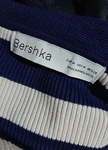 m Beden Bershka çizgili crop