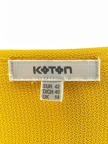 42 Beden sarı Renk Koton Kısa Elbise %70 İndirimli.
