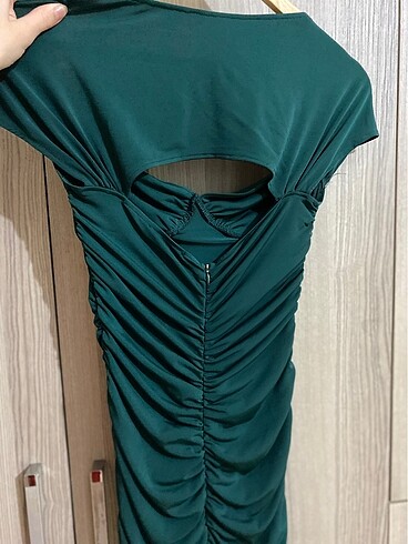 xs Beden yeşil Renk Trendyolmilla elbise