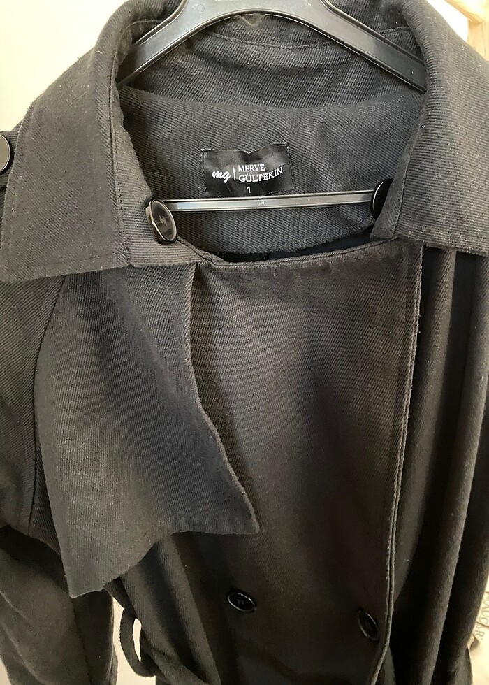 Siyah trençhcoat - Görsel 2