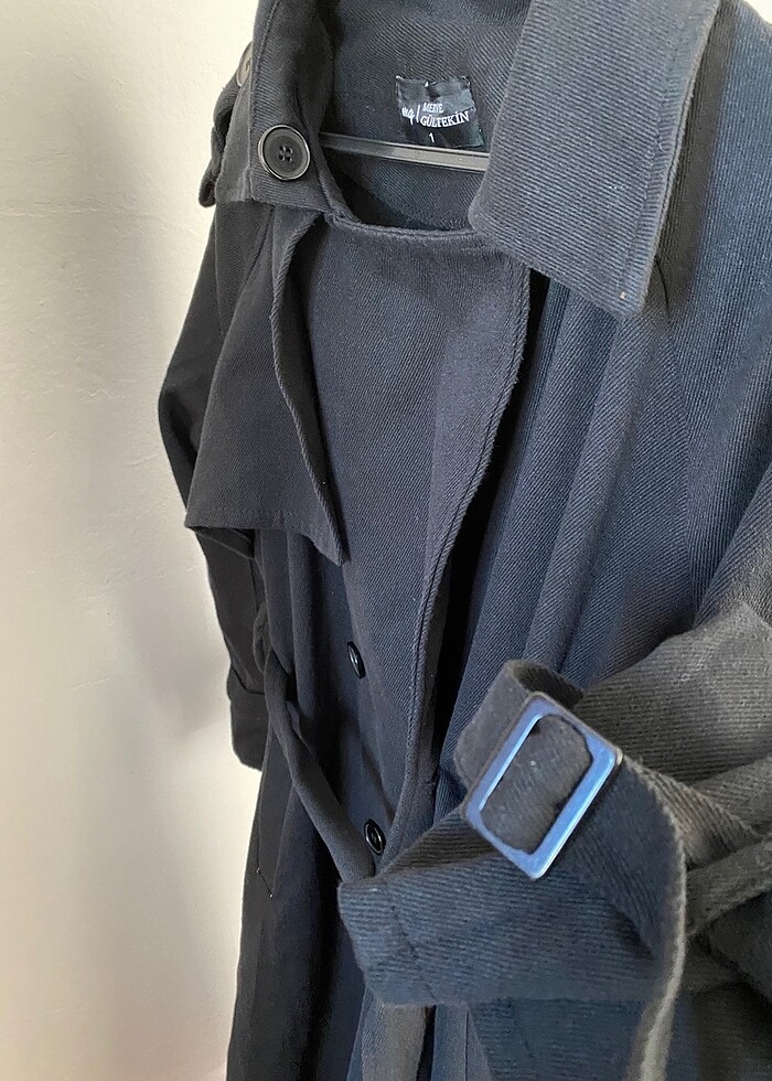 Siyah trençhcoat - Görsel 5