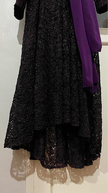 Mor abiye elbise - Görsel 4