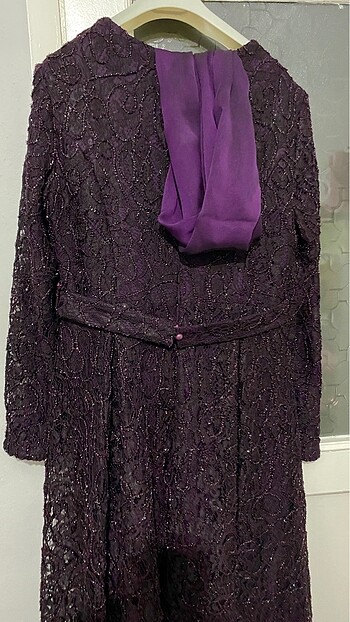 Mor abiye elbise - Görsel 3