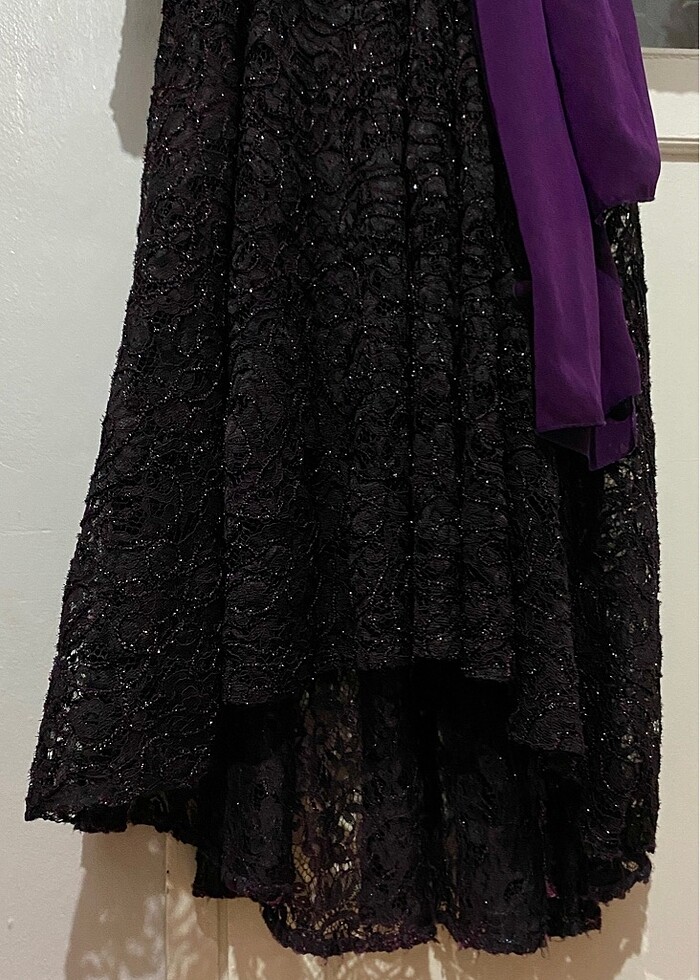 Mor abiye elbise - Görsel 4