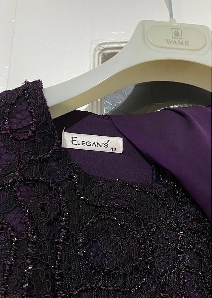 Mor abiye elbise - Görsel 2