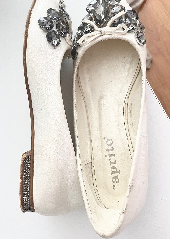 Beyaz taşlı Babet - Görsel 4