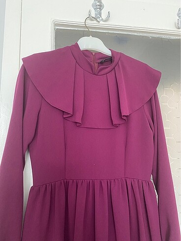 Mürdüm uzun elbise - Görsel 5