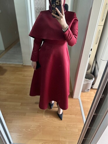 Bordo elbise