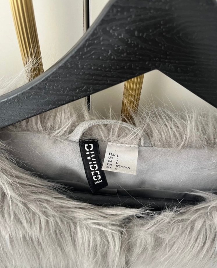 Gri Peluş Kısa Ceket — görsel 3/6