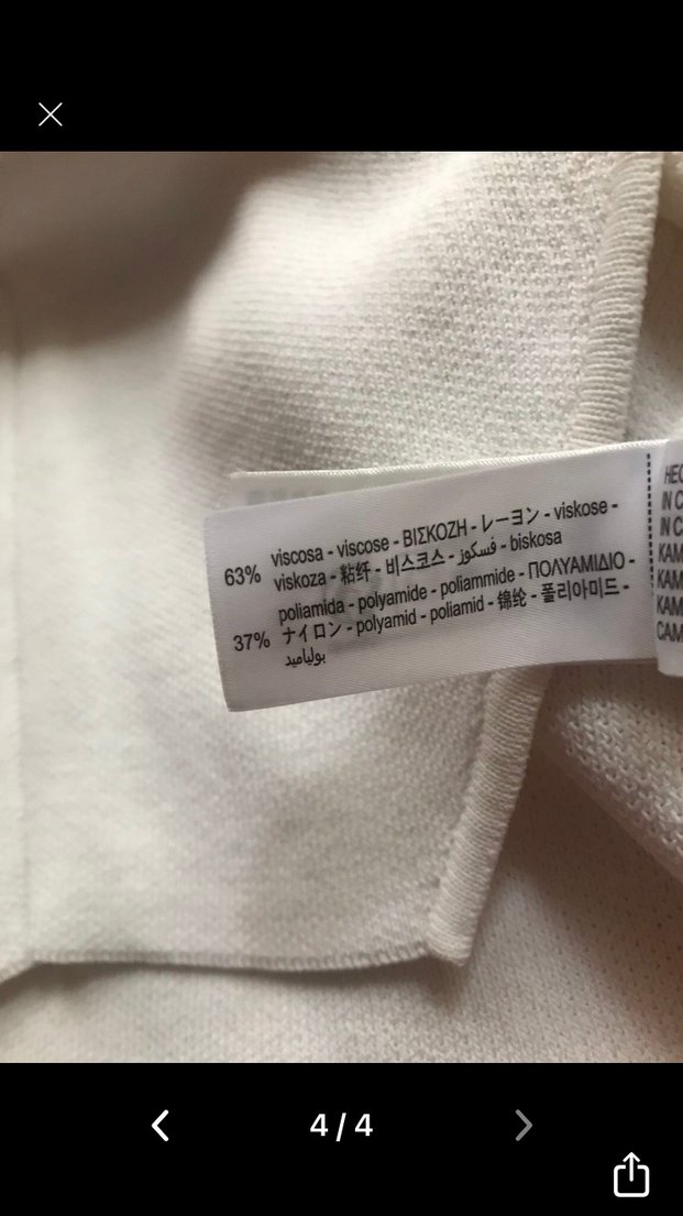 Beyaz Kısa Kollu Düğmeli Crop Hırka - Görsel 4