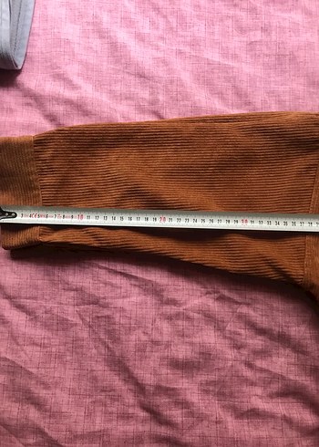 Kahverengi Fitilli Kadife Gömlek Ceket - Görsel 6