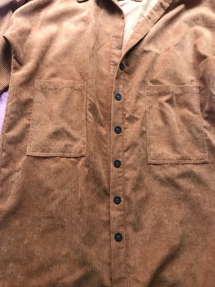 Kahverengi Fitilli Kadife Gömlek Ceket - Görsel 2