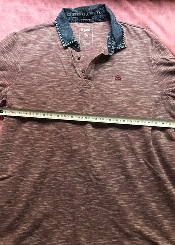 mavi jean polo yaka tişört - Görsel 4