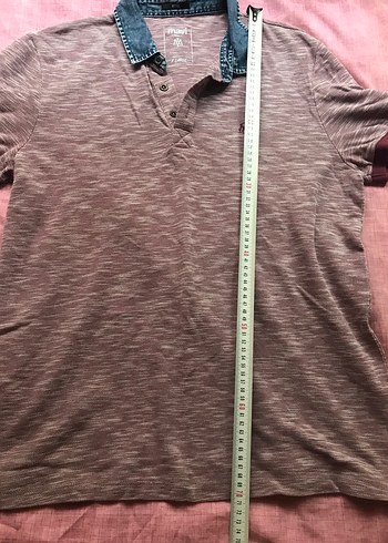 mavi jean polo yaka tişört - Görsel 5