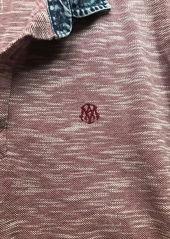 mavi jean polo yaka tişört - Görsel 2