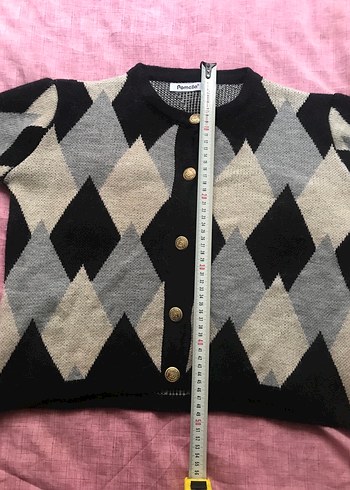 BaklavaDesenli ÖrgüKısa Hırka - Görsel 5