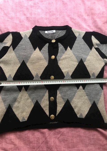 BaklavaDesenli ÖrgüKısa Hırka - Görsel 4