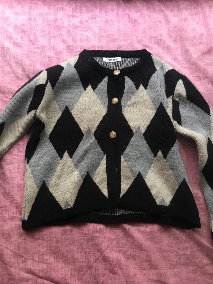 BaklavaDesenli ÖrgüKısa Hırka - Görsel 2