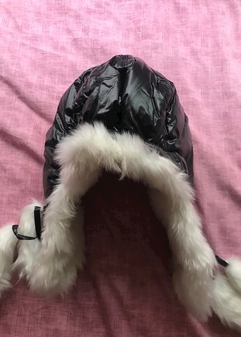 Siyah Kürklü Başlık Şapka - Görsel 8