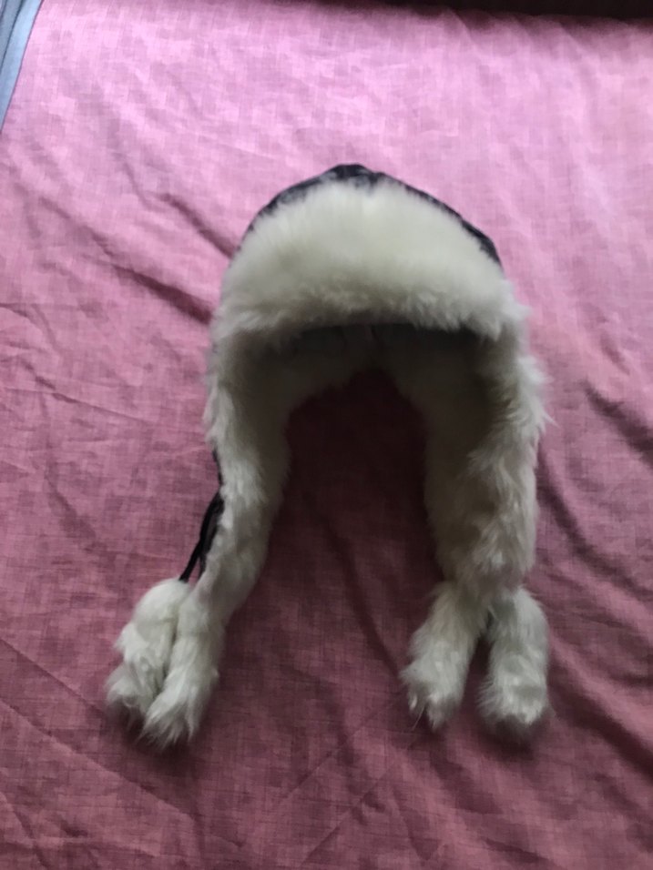 Siyah Kürklü Başlık Şapka - Görsel 2