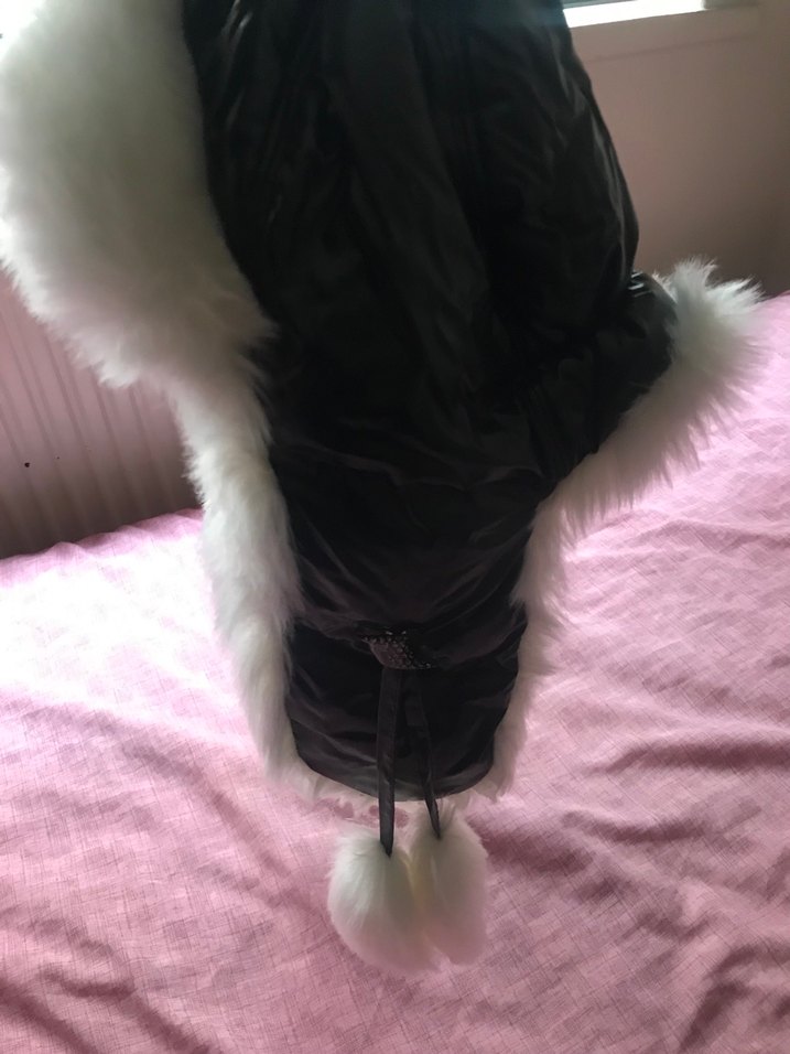 Siyah Kürklü Başlık Şapka - Görsel 5