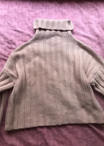 Pembe Balıkçı Yaka Triko Kazak - Görsel 5