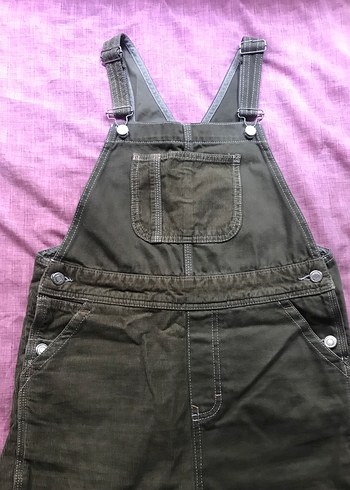 haki denim tulum salopet - Görsel 2