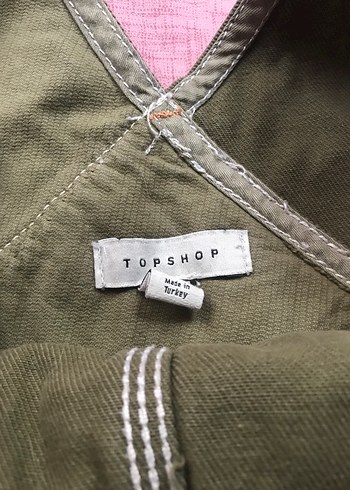 haki denim tulum salopet - Görsel 3