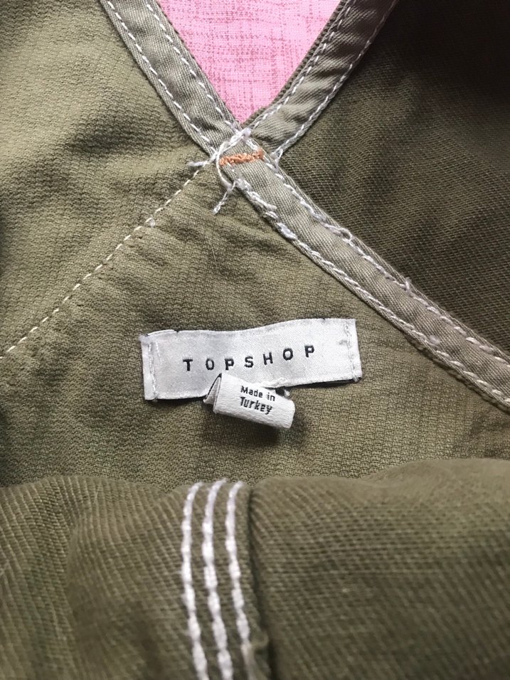 haki denim tulum salopet - Görsel 3