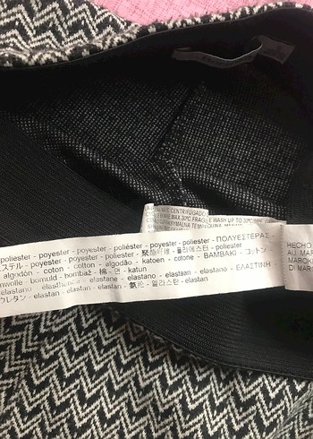 Bershka Gri Desenli Mini Etek - Görsel 5