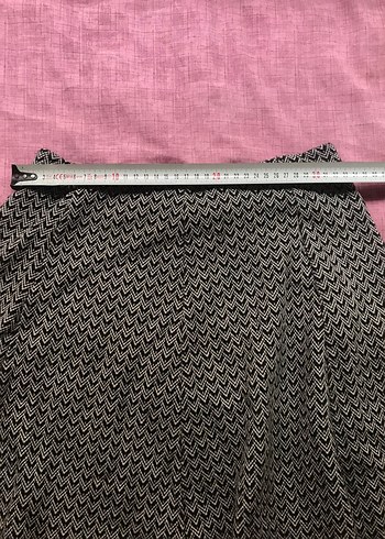 Bershka Gri Desenli Mini Etek - Görsel 3