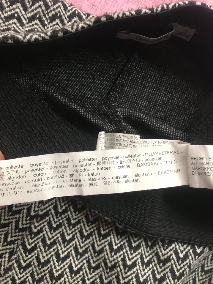 Bershka Gri Desenli Mini Etek - Görsel 5