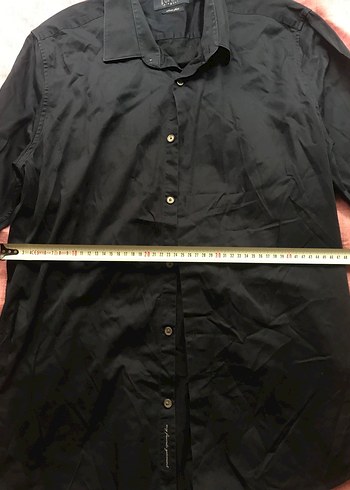 Siyah Erkek Gömlek Notch Yaka - Görsel 3