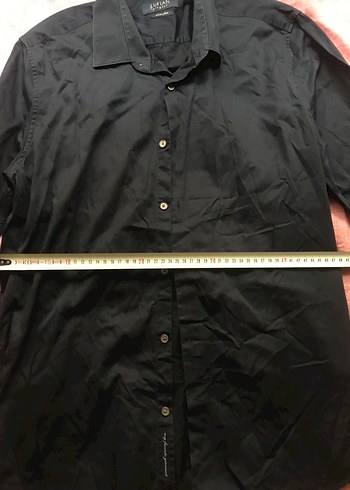 Siyah Erkek Gömlek Notch Yaka - Görsel 5