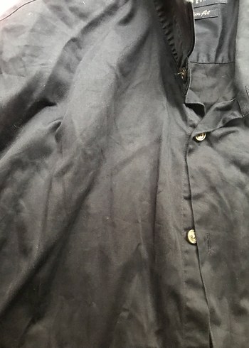 Siyah Erkek Gömlek Notch Yaka - Görsel 6