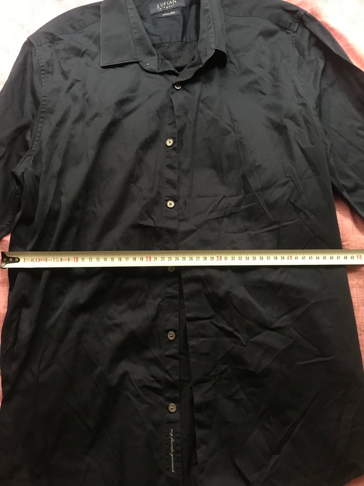 Siyah Erkek Gömlek Notch Yaka - Görsel 5