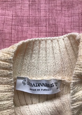 Stradivarius Parlak Krem rengi Halter Yaka Crop - Görsel 5