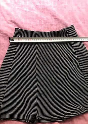 Bershka Siyah Gri Mini Etek - Görsel 2