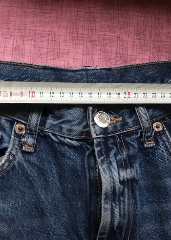 Zara kesik paça mavi jean - Görsel 2