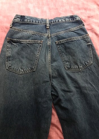 Zara kesik paça mavi jean - Görsel 8