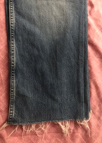 Zara kesik paça mavi jean - Görsel 5