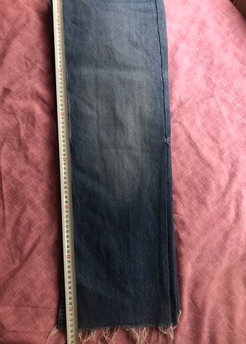 Zara kesik paça mavi jean - Görsel 3