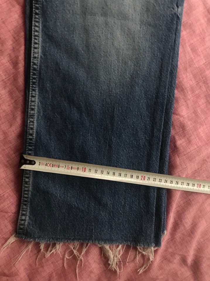 Zara kesik paça mavi jean - Görsel 4