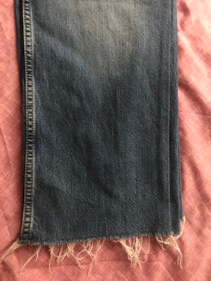 Zara kesik paça mavi jean - Görsel 5