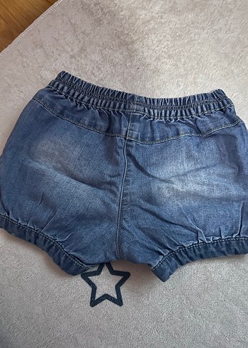 Renkli Nakışlı Kız Kot Şort - Görsel 2